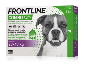 BOEHRINGER ING.ANIM.H.IT.SpA Frontline Combo Spot-On Cani 3 Pipette da 2,68ml 20-40Kg - Protezione Antiparassitaria per Cani di Taglia Media