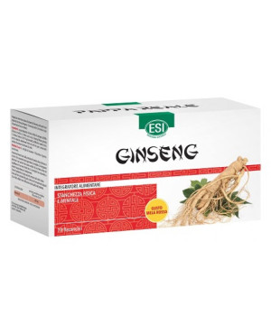 ESI Srl Esi Ginseng Integratore per Stanchezza Fisica e Mentale, 10 Flaconcini, Ginseng Tonico, Gusto Mela Rossa