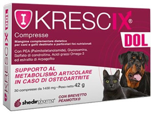 SHEDIR PHARMA Srl Unipersonale Krescix Dol Mangime Complementare per le Articolazioni del Cane 30 Compresse - Sostegno Naturale per la Mobilità