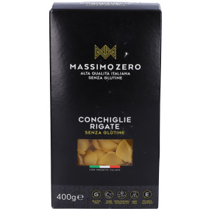 MASSIMO ZERO Srl Massimo Zero Conchiglie Rigate 400g - Senza Glutine, 100% Naturale