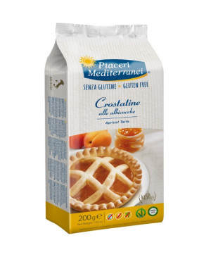 EUROSPITAL SpA Piaceri Mediterranei Crostatine Albicocca 4x50g - Crostatine Senza Latte e Uova alle Albicocche