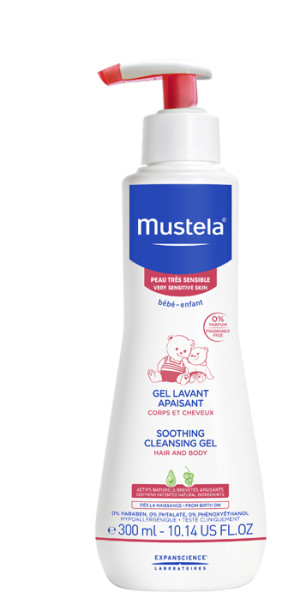 LAB.EXPANSCIENCE ITALIA Srl Mustela Gel Detergente Lenitivo Corpo e Capelli Bambini, 300 ml