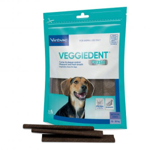 VIRBAC Srl Veggiedent Fr3sh M Per Cani 15 Stick - Snack Dentale per l'Igiene Orale del Tuo Cane