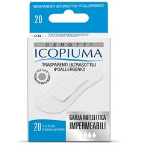 DESA PHARMA Srl Icopiuma Cerotto Trasparente Grande 20 Pezzi - Cerotto Trasparente per Medicazione, Dispositivo Medico CE