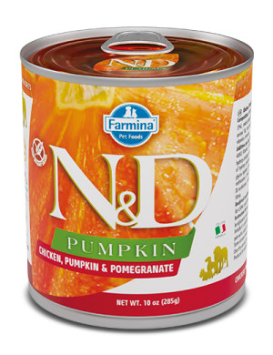 PETNESS SRL FARMINA N&D PUMPKIN CANE ADULT POLLO ZUCCA MELOGRANO 285GR (lattina)