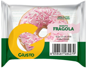 FARMAFOOD Srl GIUSTO S/G Donuts Fragola 35g