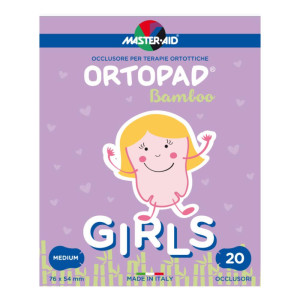 PIETRASANTA PHARMA SpA Master-Aid, Ortopad Bamboo Girls Occlusore Pediatrico, 20 Pezzi