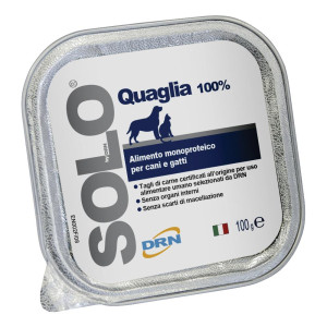 NEXTMUNE ITALY Srl Solo Quaglia 100% - Cani e Gatti - 100g - Alimento Naturale per Animali