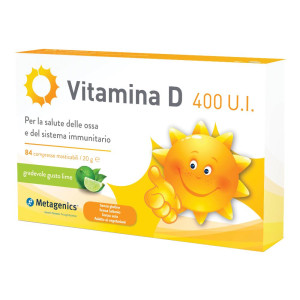 METAGENICS BELGIUM bvba Vitamina D 400 U.I., 84 Compresse Masticabili