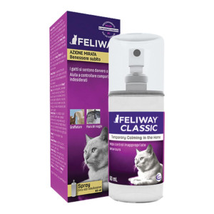 CEVA SALUTE ANIMALE SpA Feliway Classic Soluzione Spray per Ambienti Gatti 60ml - Riduci lo Stress e Fai Sentire i Tuoi Gatti al Sicuro