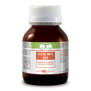 RENACO ITALIA R.I. GROUP Srl Acai Mix 470 Integratore con Acai, Spirulina e Melograno - Ricco di Antiossidanti e Nutrienti