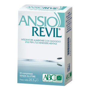 A.B.C. TRADING Srl AnsioRevil 30 Compresse Senza Glutine - Integratore per il Relax e il Benessere Mentale