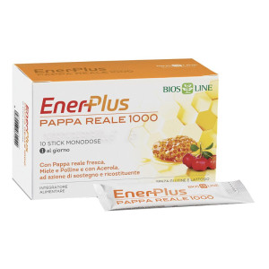 BIOS LINE SpA EnerPlus Pappa Reale 1000 10 Bustine da 10ml - Integratore Alimentare