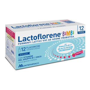 MONTEFARMACO OTC SpA Lactoflorene Bimbi, 12 Flaconcini