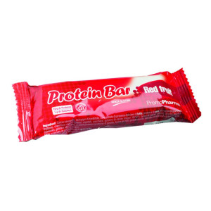 PROMOPHARMA SpA Protein Bar 45g Gusto Frutti Rossi, Barretta Proteica Gustosa e Nutriente