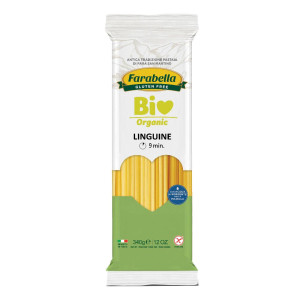 BIOALIMENTA Srl Farabella Gluten Free Bio Linguine Mais-Riso 340 g - Pasta Senza Glutine