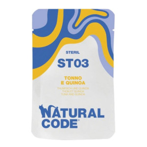 NATURAL LINE Srl NATURAL CODE GATTO ST03 STERIL TONNO QUINOA 70GR (bustina)