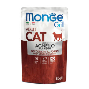 MONGE & C. S.P.A Monge Grill Adult Cat con Agnello, 85 g