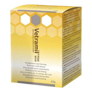 BFACTORY HEALTH PRODUCTS B.V. Vetramil Paw Wax Cera Protettiva per Cuscinetti delle Zampe 45g - Cura e Protezione delle Zampe di Cani e Gatti