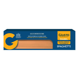 FARMAFOOD Srl Giusto Diabel Basso Indice Glicemico Pasta Spaghetti 400g - Spaghetti a Basso Indice Glicemico per Diabetici
