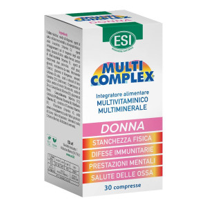 ESI Srl ESI Multicomplex Donna Integratore Multivitaminico e Multiminerale, 30 Compresse - Supporto Energia e Benessere