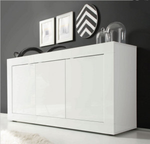 Komoda BASIC biała połysk 160x43x86 cm