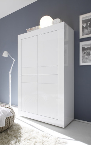 Komoda BASIC 102 cm biały połysk