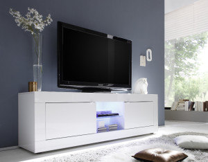 Szafka rtv BASIC 181 cm biały połysk