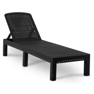 Fotel Ogrodowy Leżak ARIZONA Technorattan Czarny