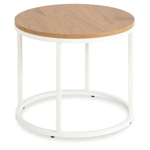 Stolik Kawowy ANN 53 cm Dąb/Biały Skandynawski