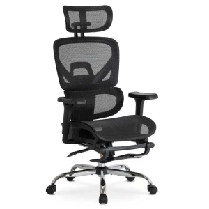 Fotel Biurowy Obrotowy KAIR Czarny Nowoczesny