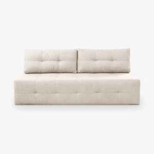 Sofa z Funkcją Spania MORANA Kremowa Nowoczesna
