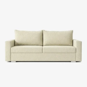Sofa z Funkcją Spania DRAVOS Kremowa Nowoczesna
