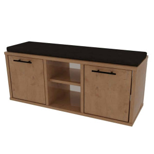 Szafka na buty SNBR z siedziskiem, półką i przegródkami - 90 cm