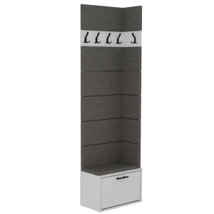 Zestaw 60 cm narożny Szafka na buty SNB10.60 + Wieszak + panele ścienne - Tak - samodzielny montaż