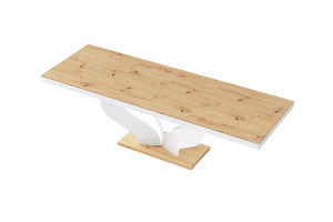 Stół rozkładany VIVA 160-256 cm dąb artisan/biały