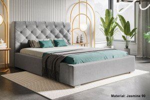 Łóżko tapicerowane Bed 11 z kryształkami