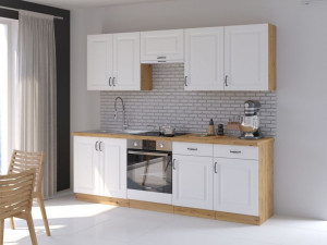 Kuchnia biała MDF 240 cm Stillo