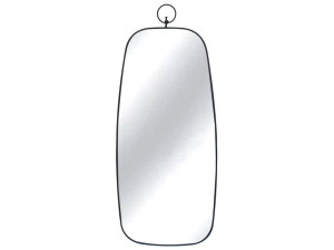 Czarne lustro retro z zawieszką 33 x 82 cm TOYJ19-092