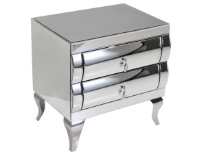 Lustrzana szafka nocna w stylu glamour 16JS73