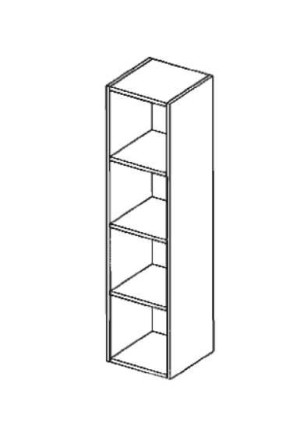 Regał wiszący pionowo - moduł WN0120 cm Briks