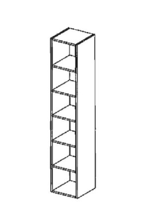 Regał wiszący pionowo - moduł WN0180 cm Briks