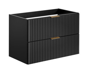Szafka pod umywalkę 80 cm Wera Black 82-80-B-2S