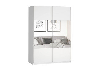 Szafa przesuwna 180 z lustrem BETA 2D / 22971656 / biały