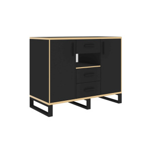 Komoda GOLDEN | Czarny + złoty - SZYBKA WYSYŁKA