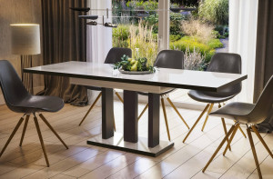 Stół drewniany APPIA BLACK | 130-210x80 | Kolor do wyboru