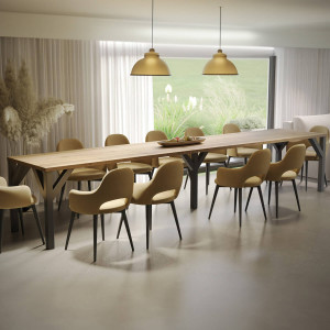 Stół drewniany DUNAJ | 130-295x90 | Kolor do wyboru