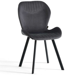 Krzesło tapicerowane DC-6350 | Welur | Szary #21 | Outlet