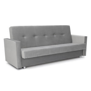 Sofa dwuosobowa z funkcją spania CONTI PLUS | Velluto 15 | Szary SZYBKA WYSYŁKA