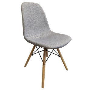 NOWOCZESNE KRZESŁO EM08-1F MATERIAŁ SZARY (LIGHT GREY FABRIC) - OUTLET